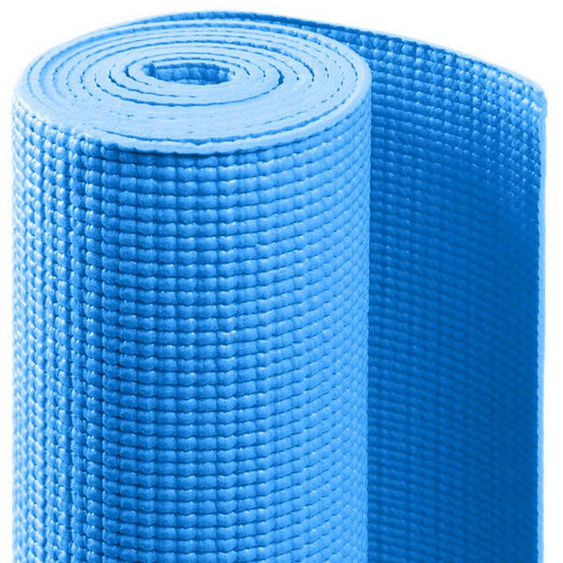 фото Коврик для йоги sportex pvc, 173x61x0,4 см (синий) hkem112-04-blue