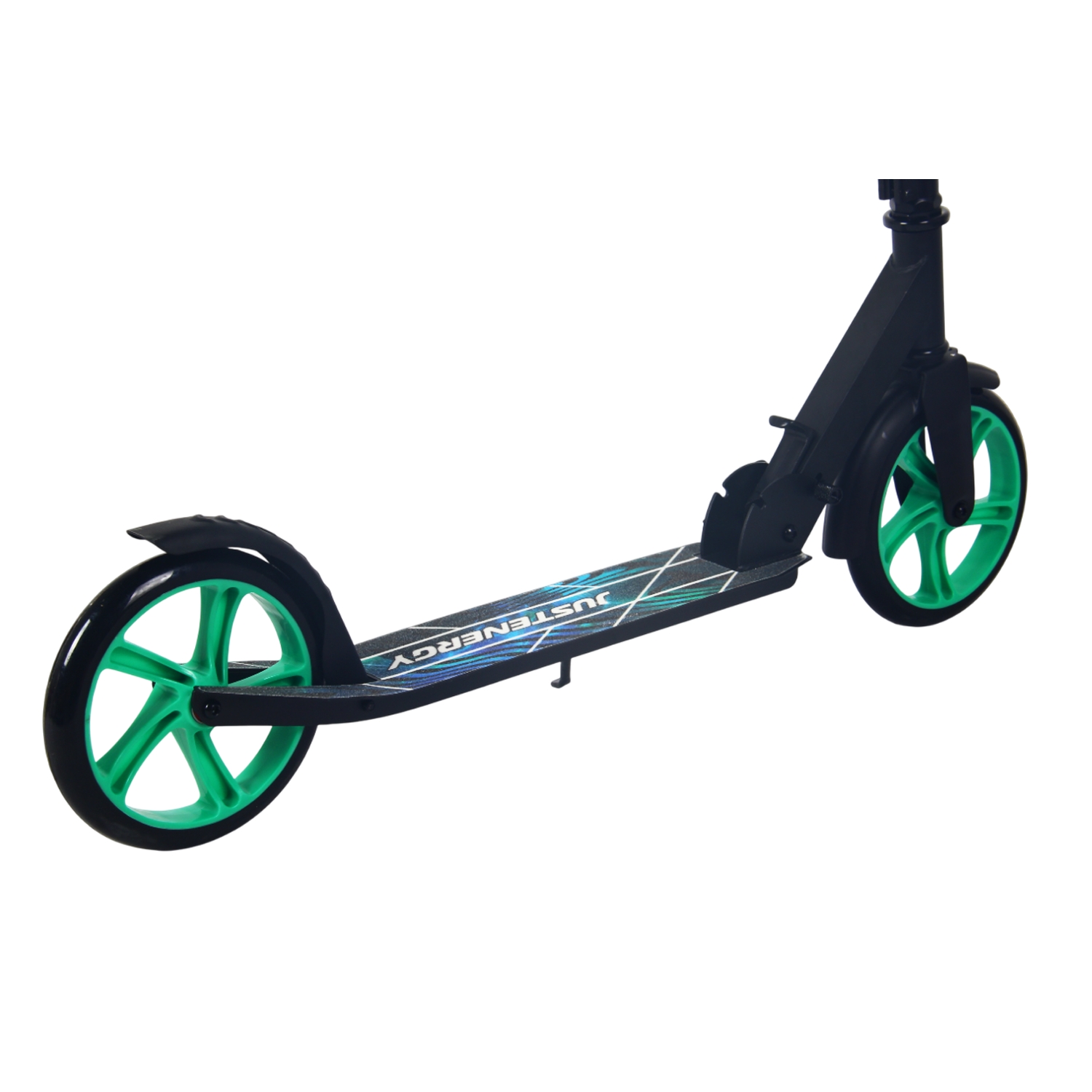 Самокат 200мм Justenergy JE-SA200-50 black (фонарь и наклейка в подарок) 1500_1500