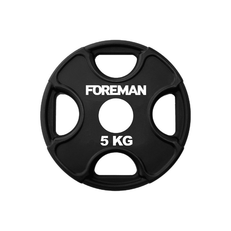 Диск олимпийский обрезиненный Foreman PRR, 5 кг PRR-5KG Черный - фото 1