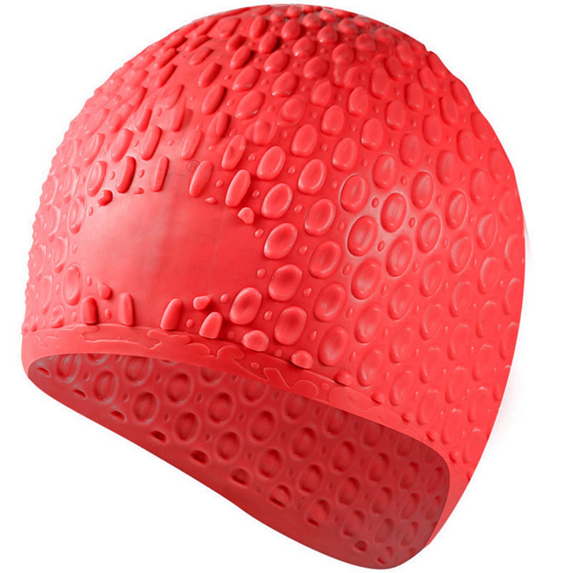 Купить Шапочка для плавания Sportex силиконовая Bubble Cap B31519-3 красный,