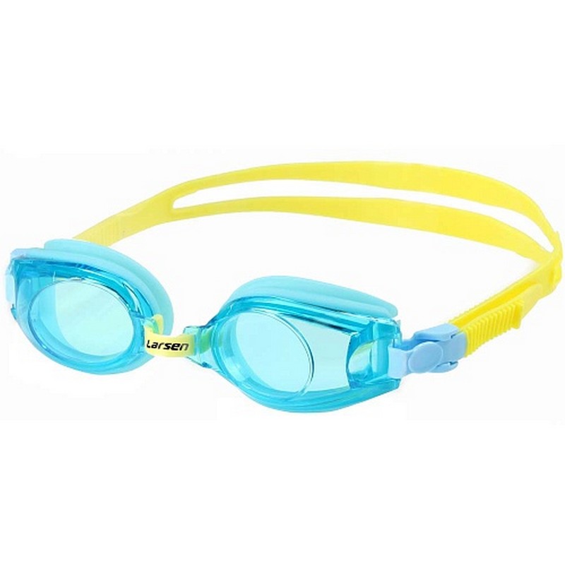 фото Очки для плавания детские larsen dr5 голубой/зеленый