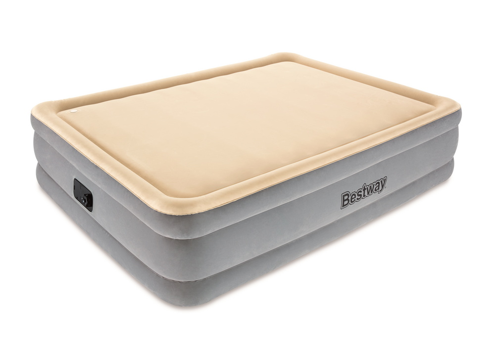 Надувная кровать Bestway FoamTop Comfort Raised Airbed(Queen) 203х152х46см со встр насосом,мягкий верх 67486