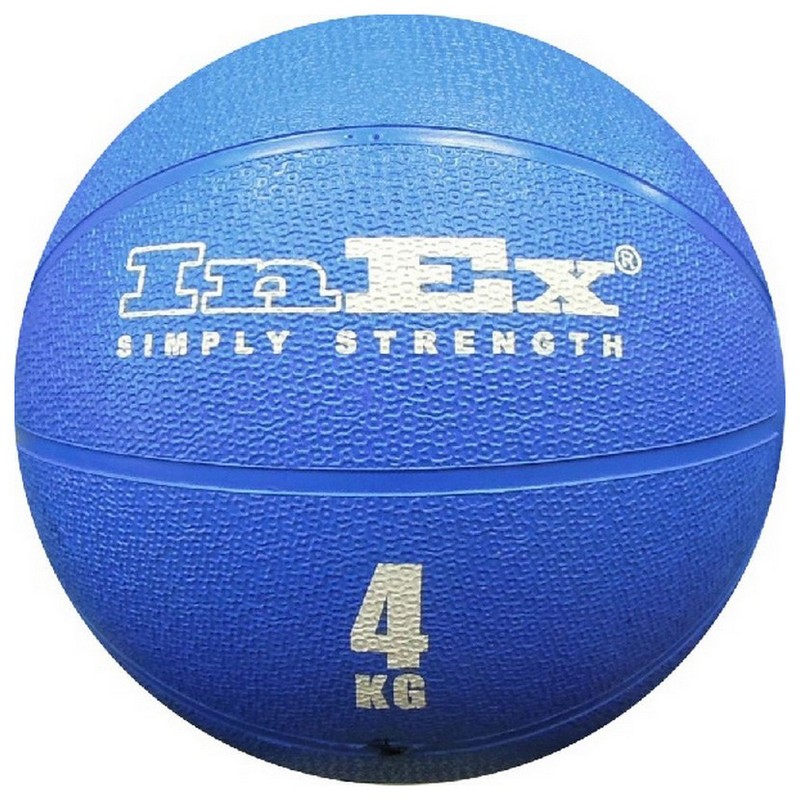 фото Мяч набивной inex medicine ball, 4 кг in-rmb4 синий