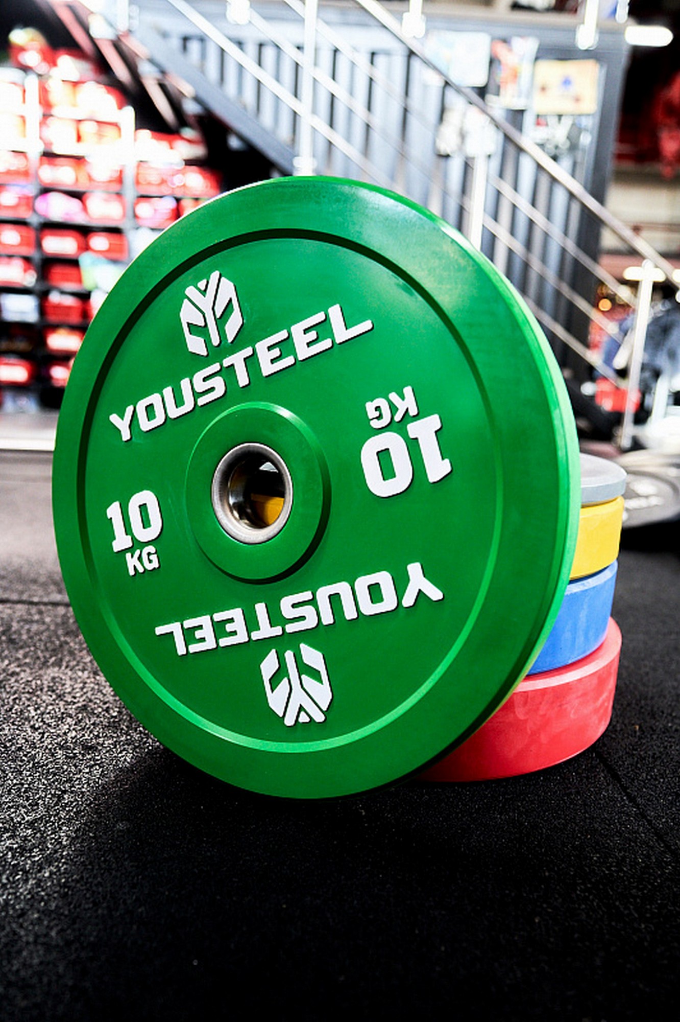 фото Диск 10кг yousteel evo bumper plate зеленый