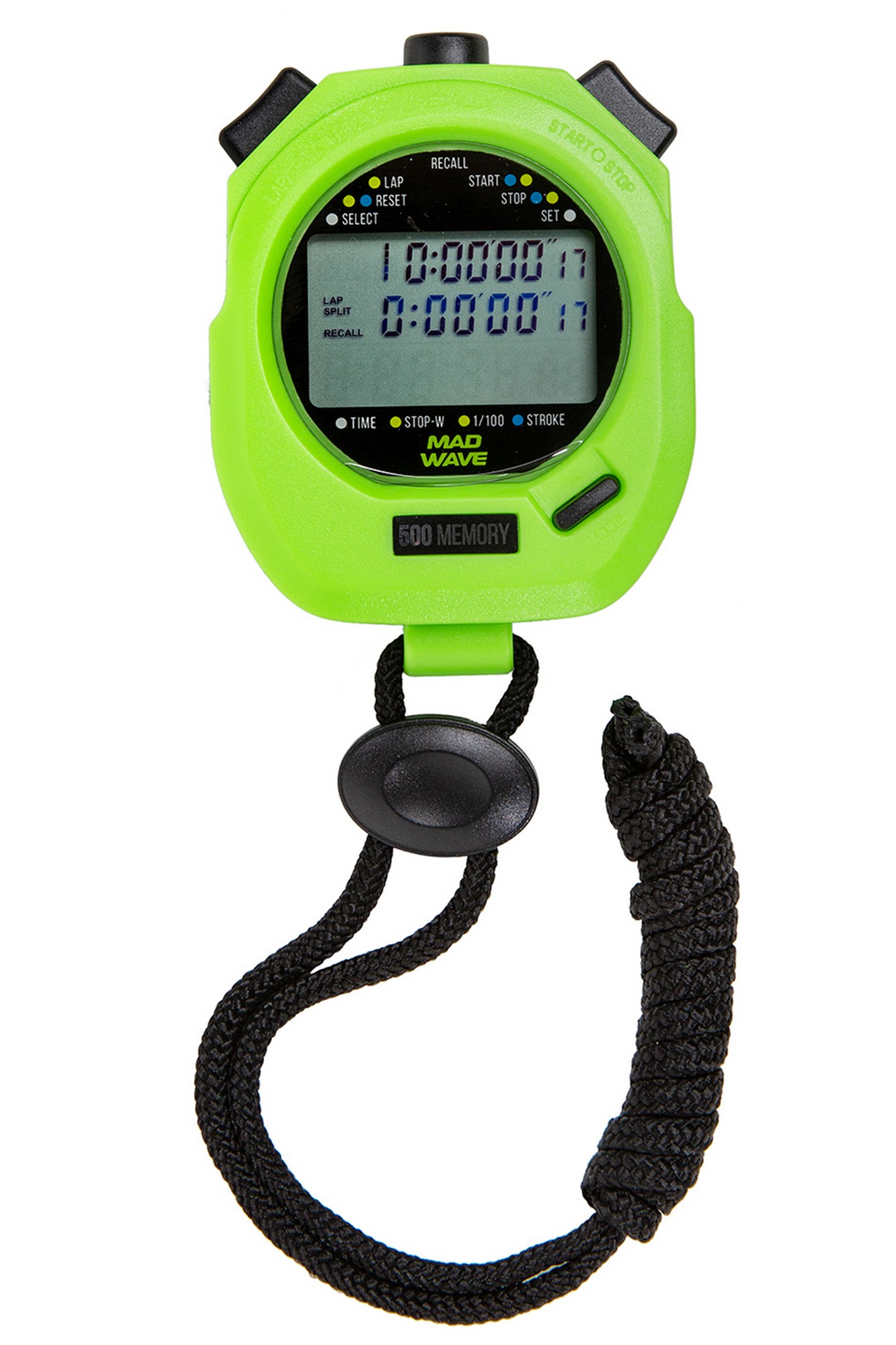Купить Секундомер Mad Wave Stopwatch SW-500 memory M1402 09 5 00W зеленый,