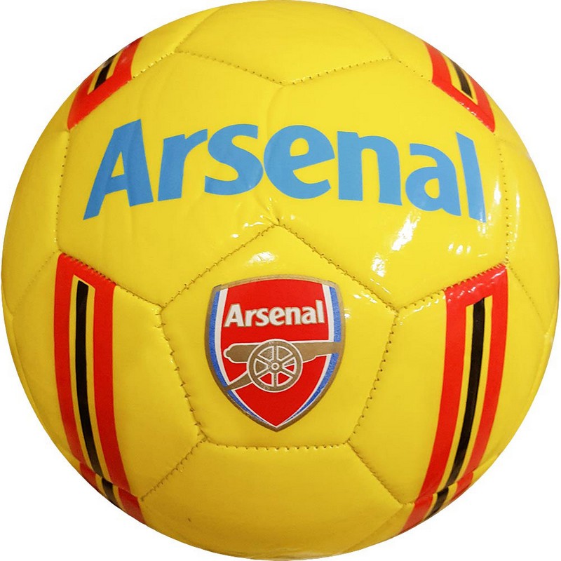 фото Мяч футбольный arsenal, клубный, 3-слоя pvc 1.6 r18042-3 р.5 nobrand