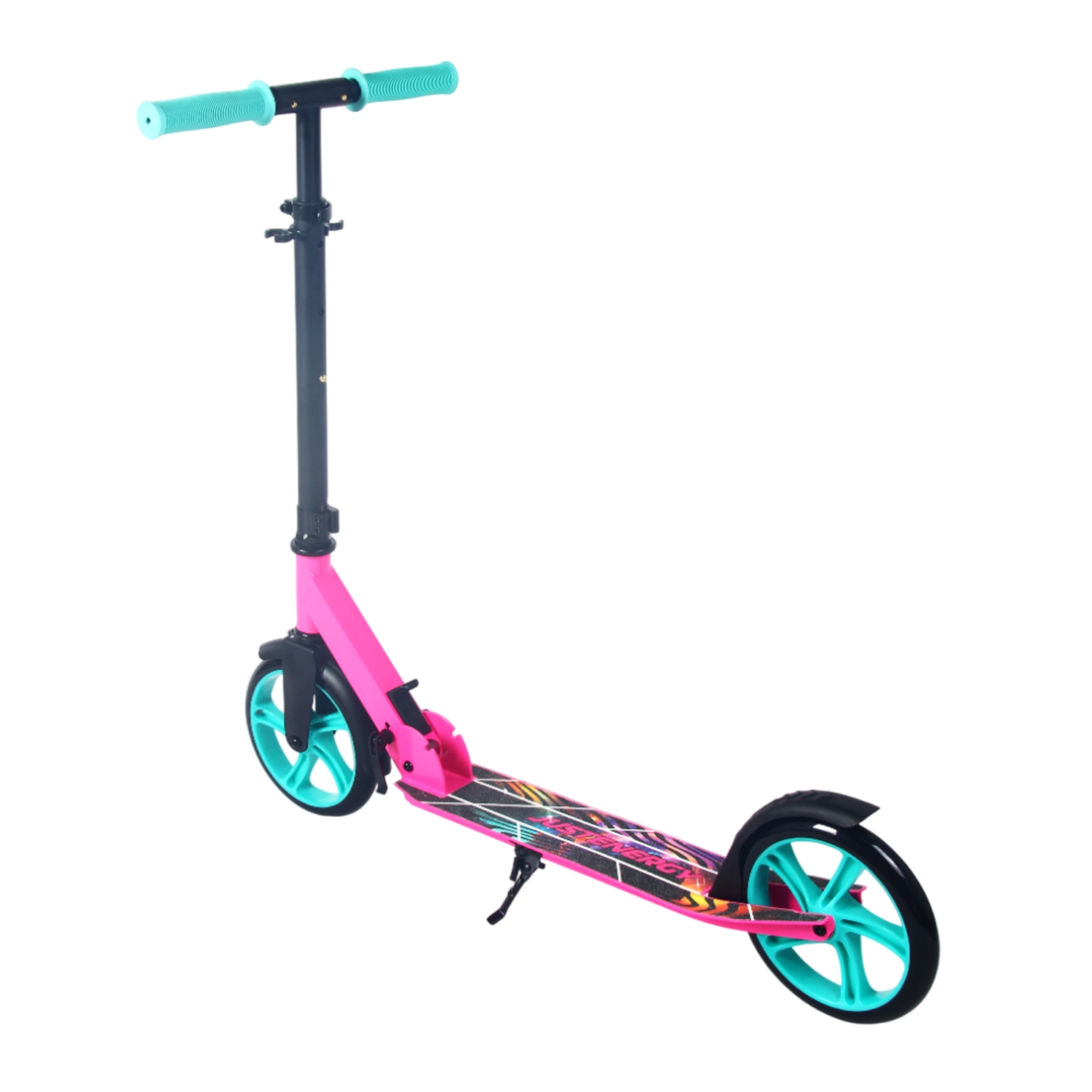 Самокат 200мм Justenergy JE-SA200-50 pink (фонарь и наклейка в подарок) 1500_1500