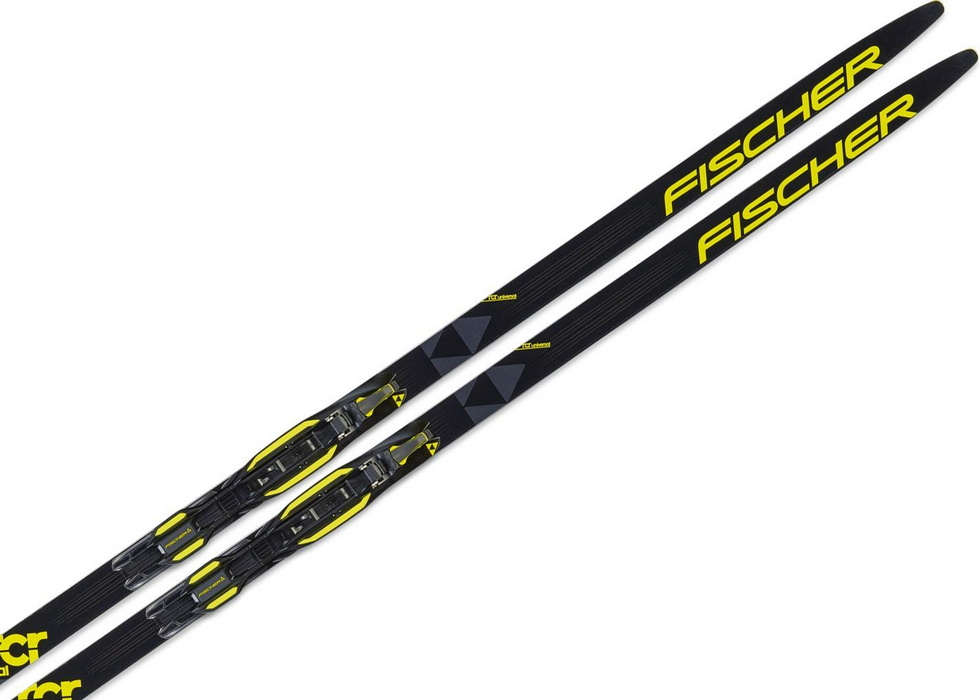 фото Лыжи беговые fischer rcr universаl jr. ifp wax (черно/желтый) n61019