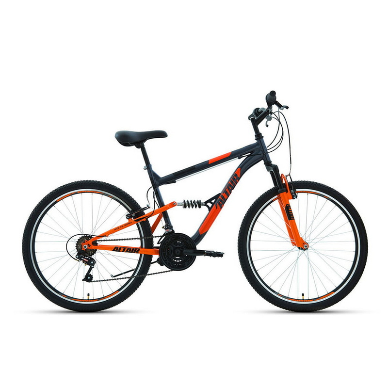 фото Велосипед 26 quot; altair mtb fs 26 1.0 18 ск серый/оранжевый 19-20 г