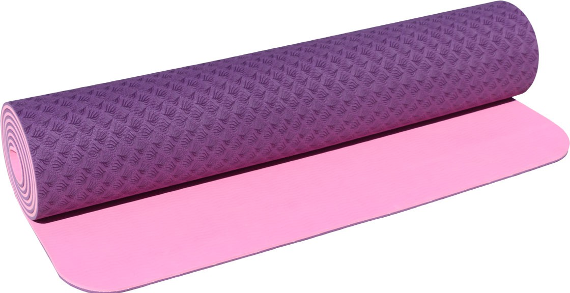 Коврик для йоги и фитнеса Profi-fit 6 мм, профессиональный фиолетово-розовый 173x61x0,6 1120_576