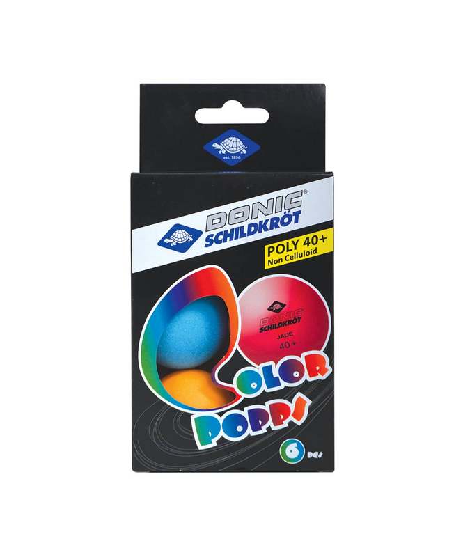 Мяч для настольного тенниса Donic Colour Popps Poly, 6 шт.