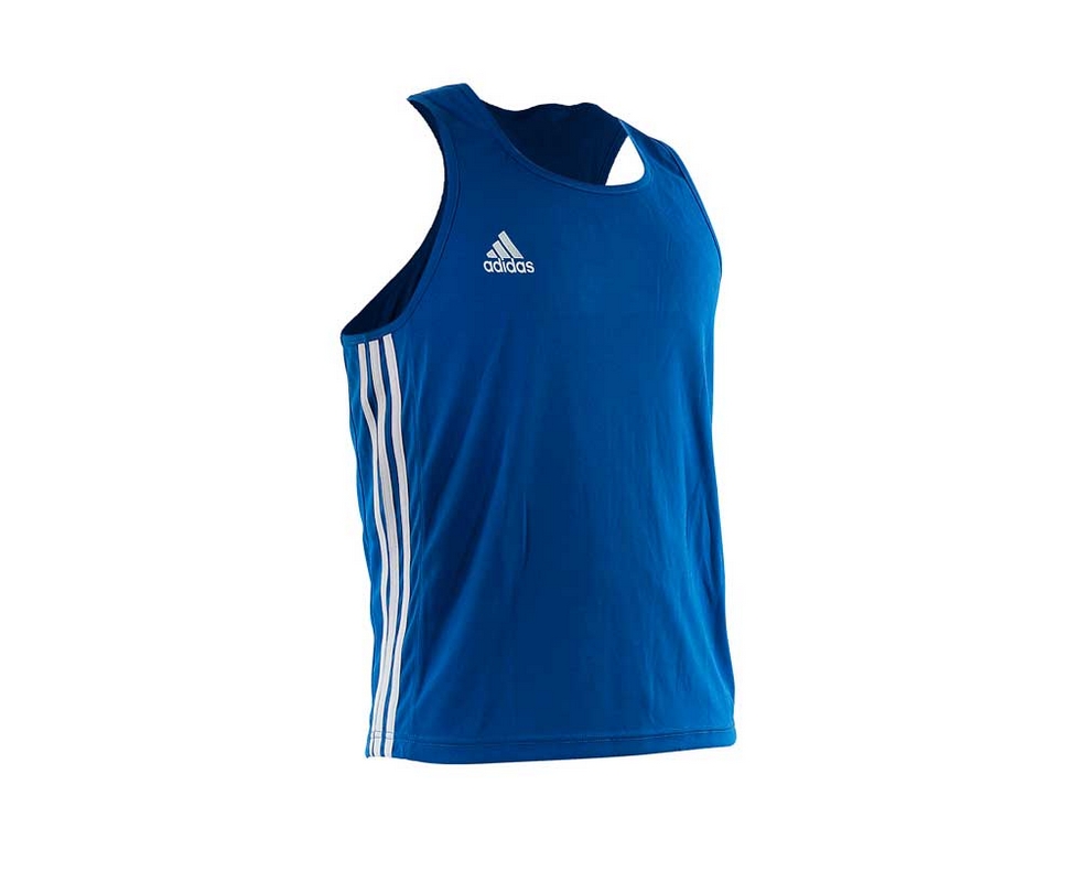 фото Майка боксерская adidas boxing top punch line синяя adibtt02