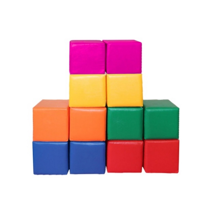 Набор мягких модулей кубики цветные 40х40х40см (12 элементов) Dinamika ZSO-004408 800_800
