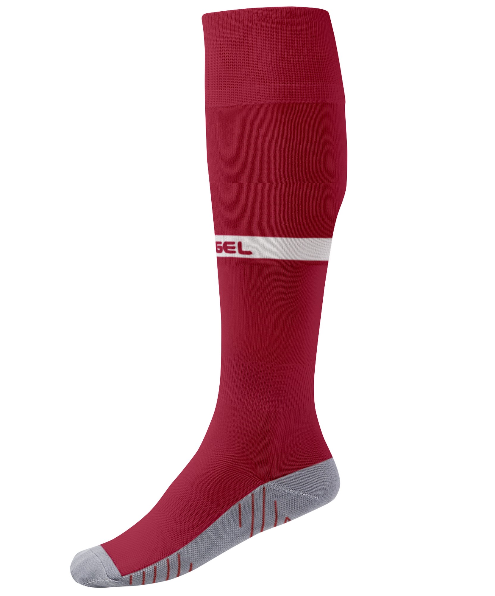фото Гетры футбольные j?gel camp advanced socks, гранатовый\белый