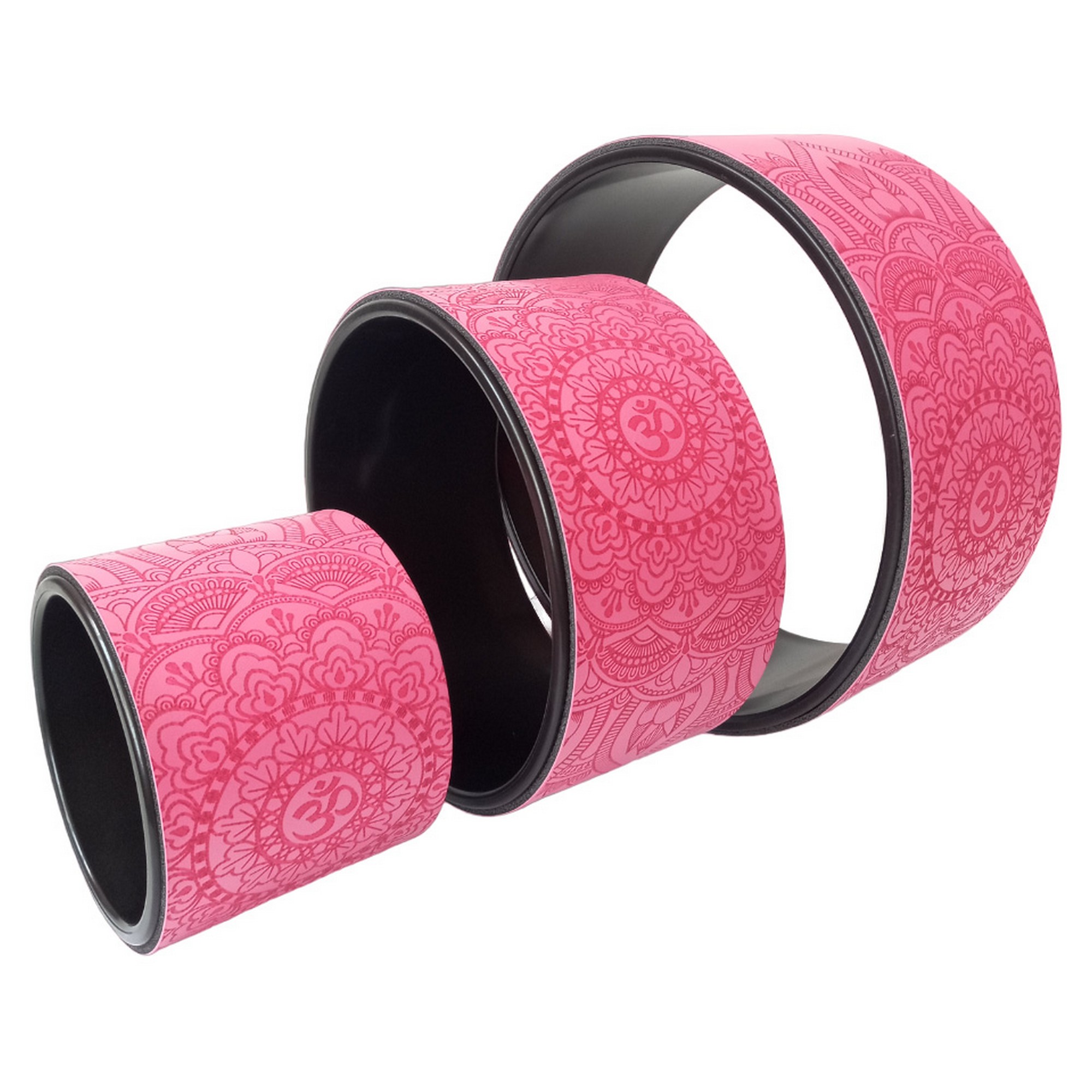 Комплект колес для йоги из 3-х штук Sportex E41068 розовый - фото 1