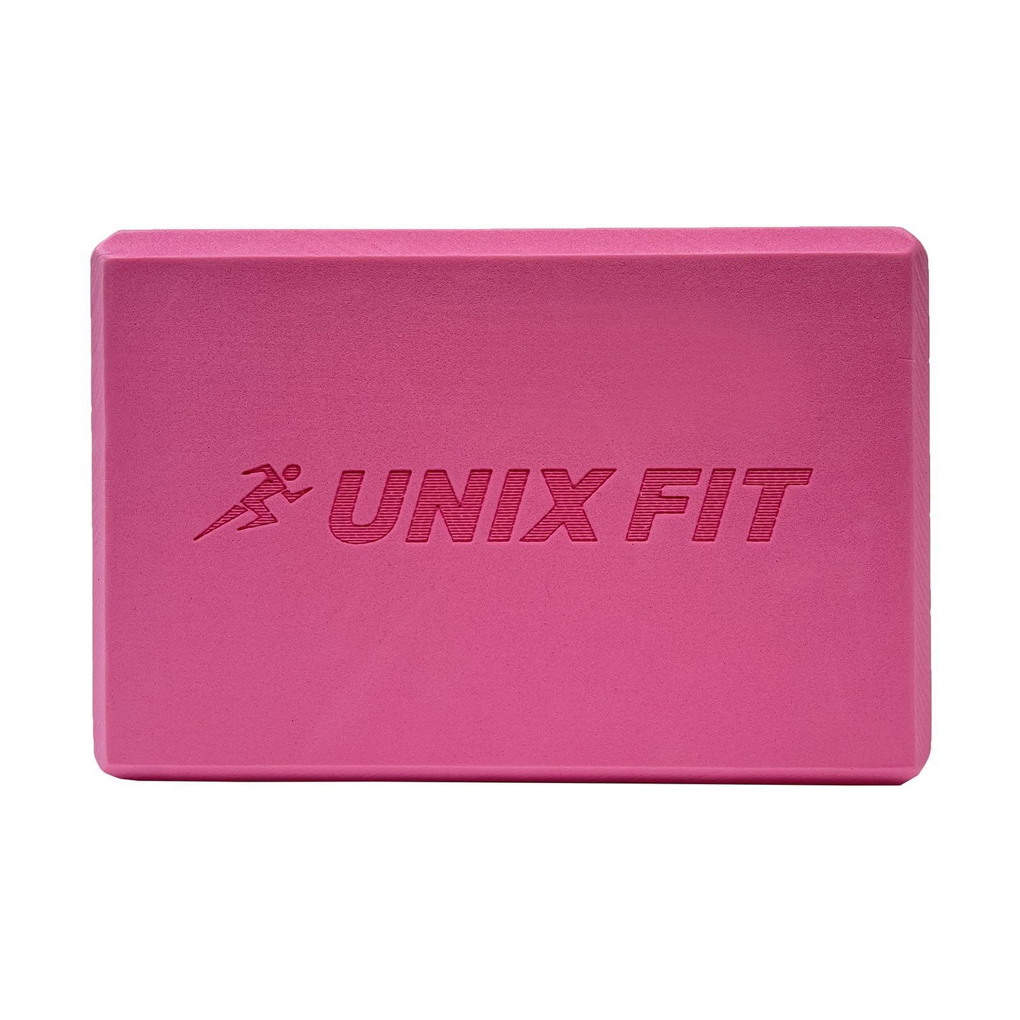 Блок для йоги и фитнеса 23х15х7см UnixFitt YBU200GPK розовый - фото 1