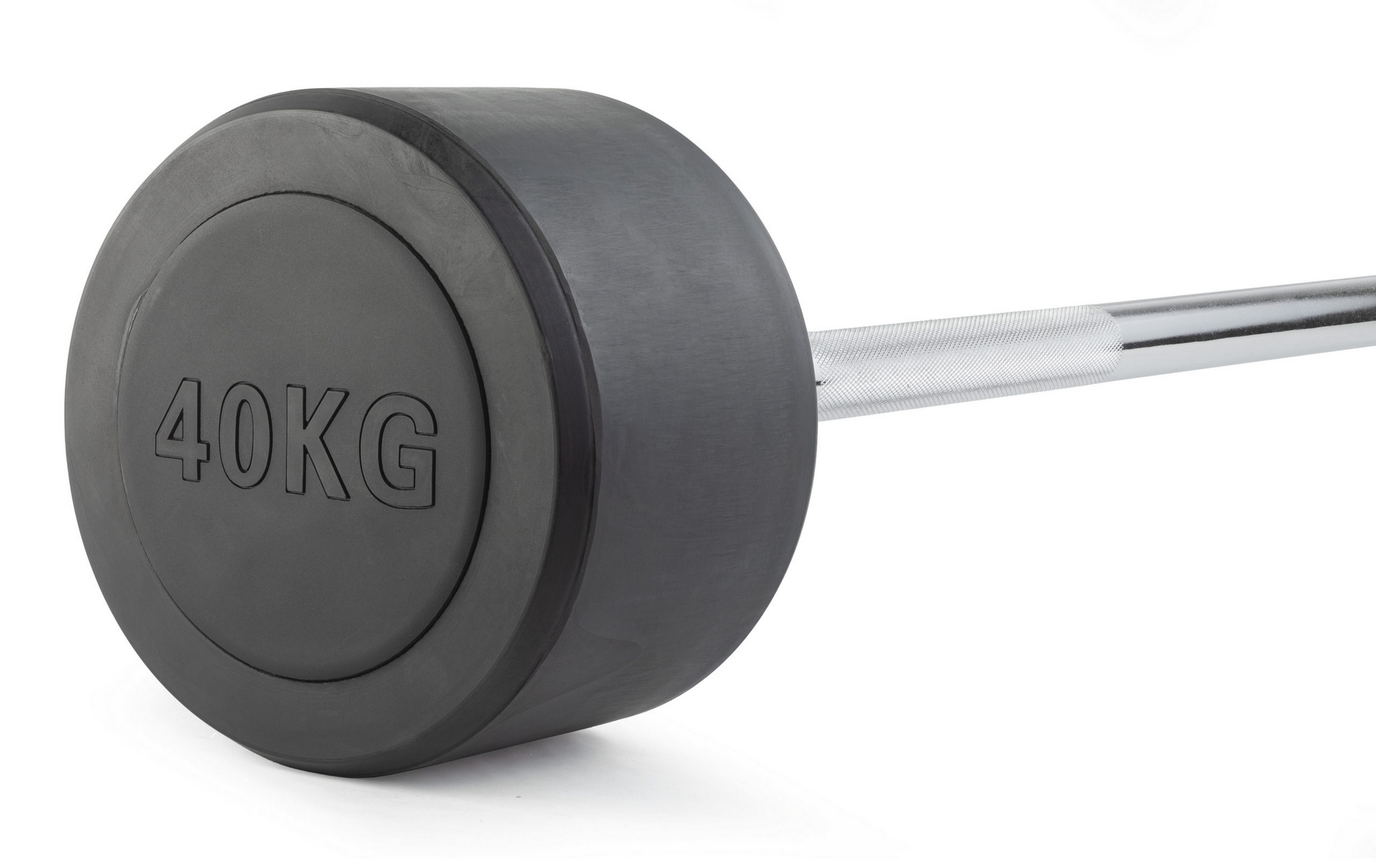 Штанга неразборная обрезиненная 40 кг. Прямой гриф VictoryFit VF-DX4400 2000_1259
