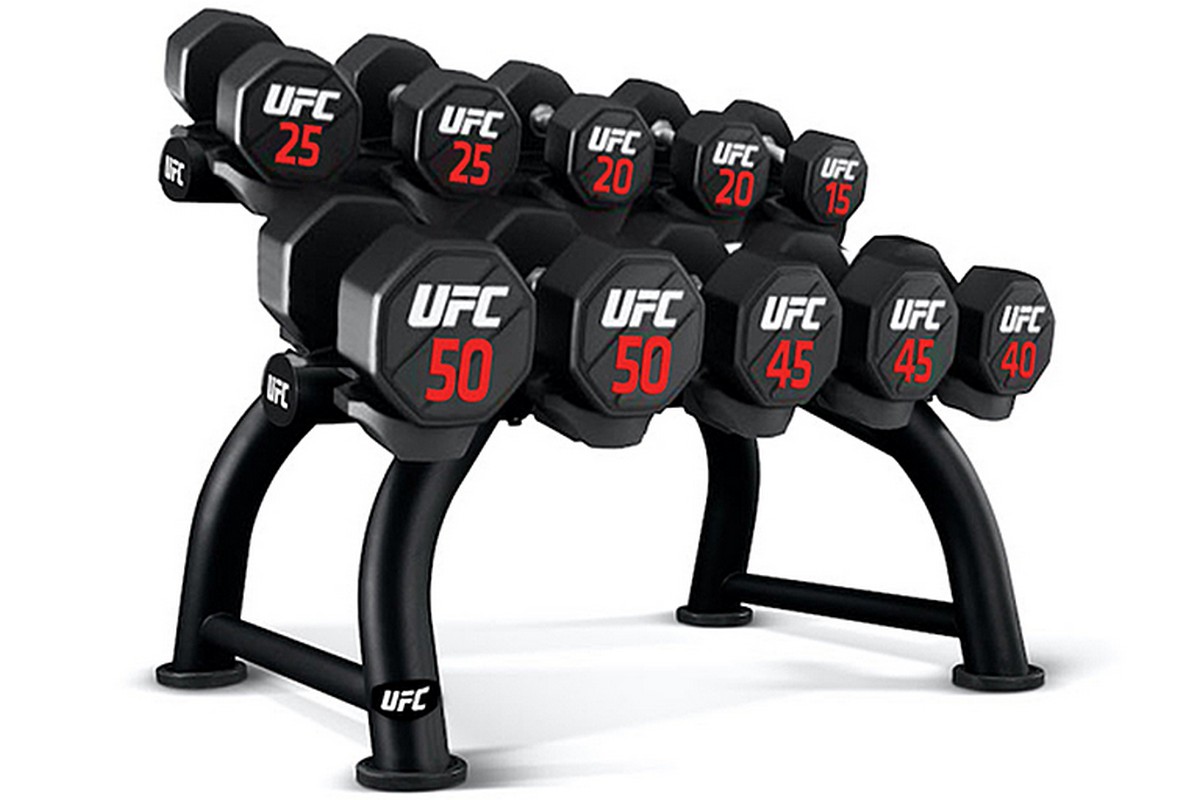 Premium сет из уретановых гантелей 32 - 40 kg UFC (32, 34, 36, 38, 40) 5 пар, 360 kg UFC-DBPU-8303 1200_800