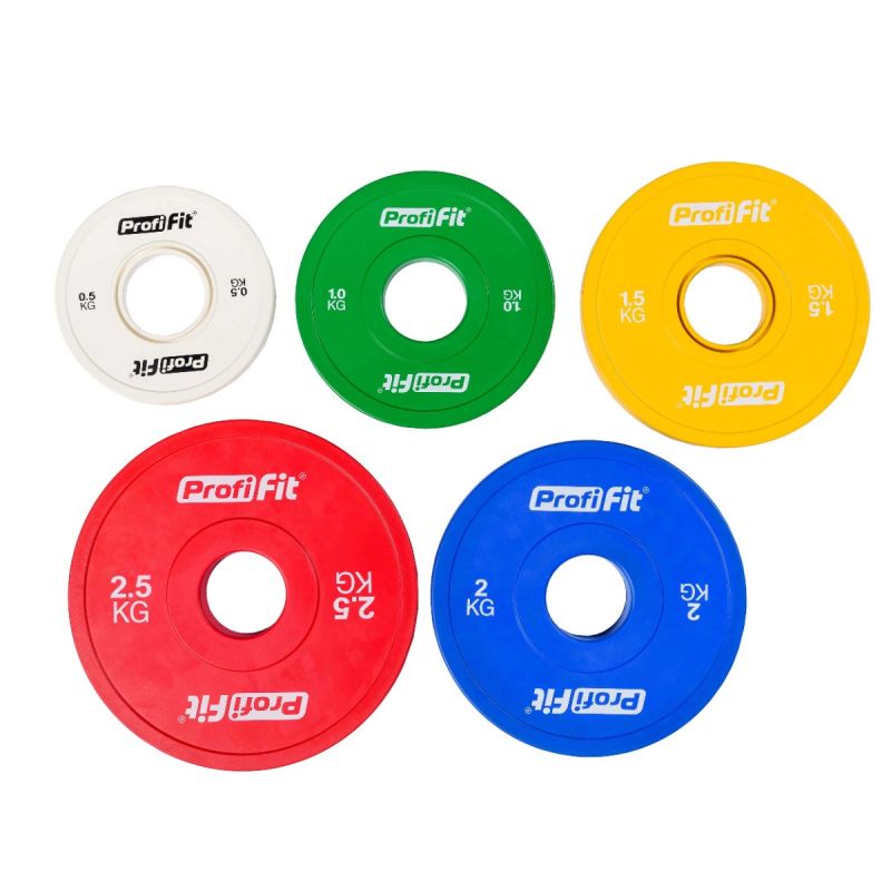 Диск обрезиненный цветной d51мм, 2кг Profi-Fit 800_800