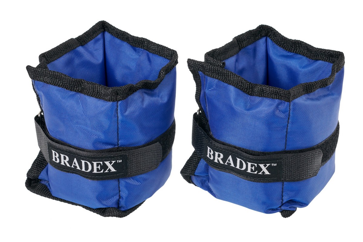 фото Утяжелители для рук и ног 2 x1 кг bradex sf 0741 полиэстер, синий