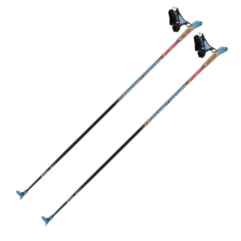 Лыжные палки Skigo 25 Vasa Карбон 50%+Стекло 50% красный,  - купить со скидкой