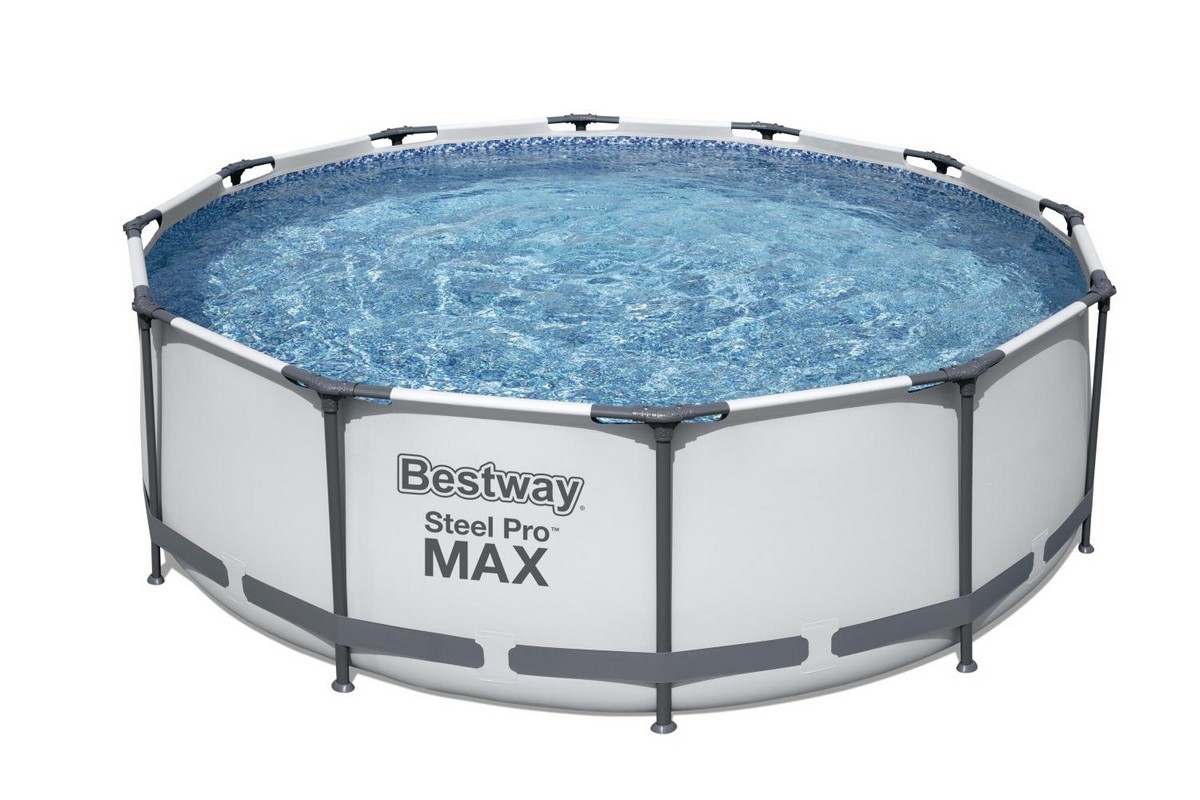Купить Каркасный бассейн круглый 366х100см+фильтр-насос Bestway Steel Pro Мах 56418,