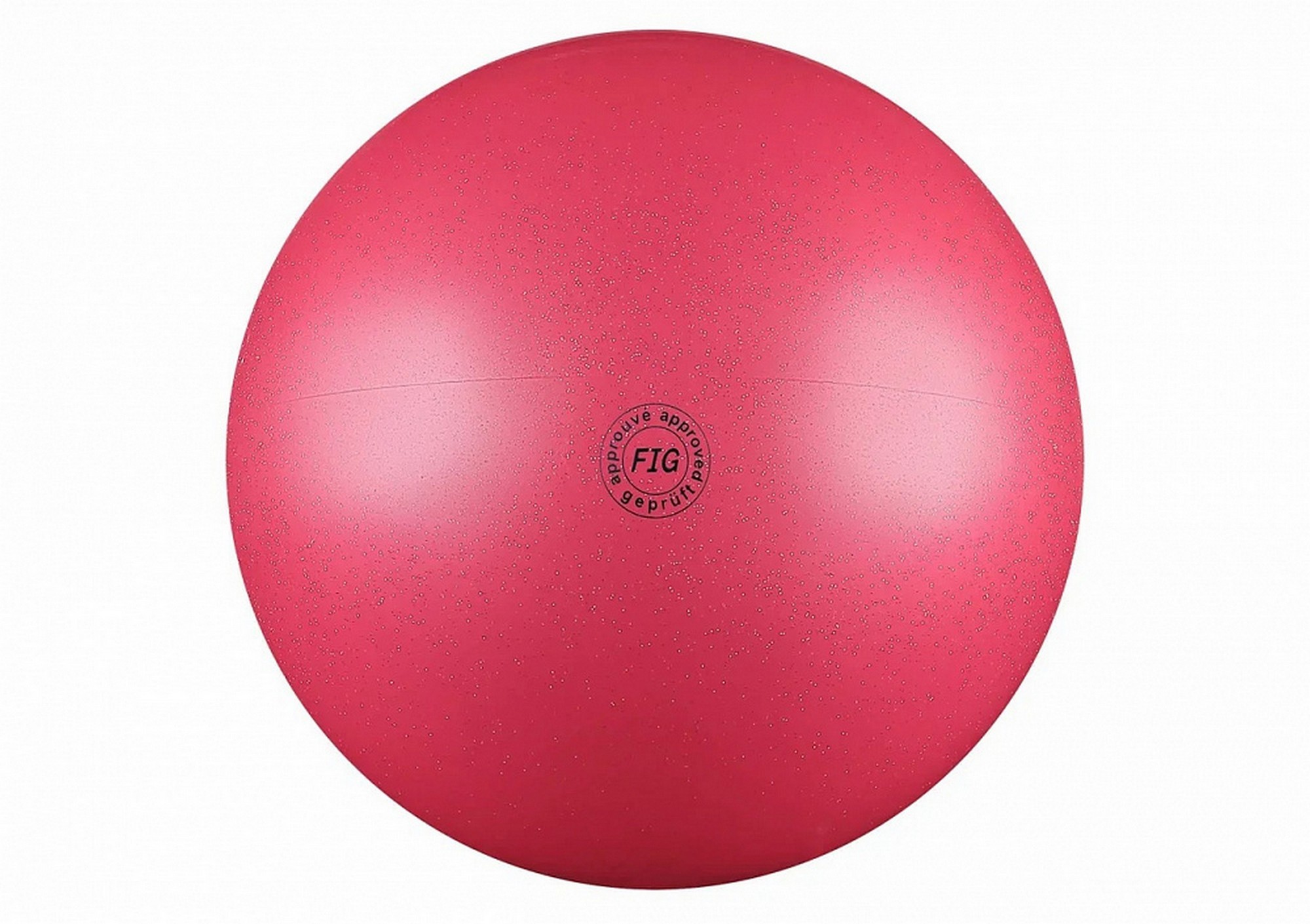 фото Мяч для художественной гимнастики d19см alpha caprice нужный спорт fig, металлик с блестками ab2801в розовый