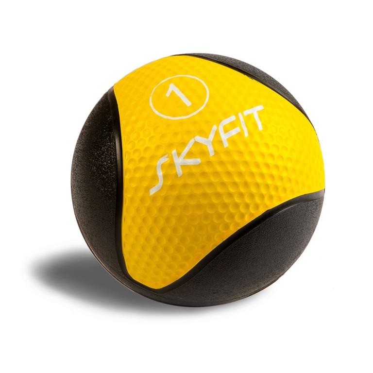 фото Медицинский мяч 1 кг skyfit sf-mb1k черный-желтый