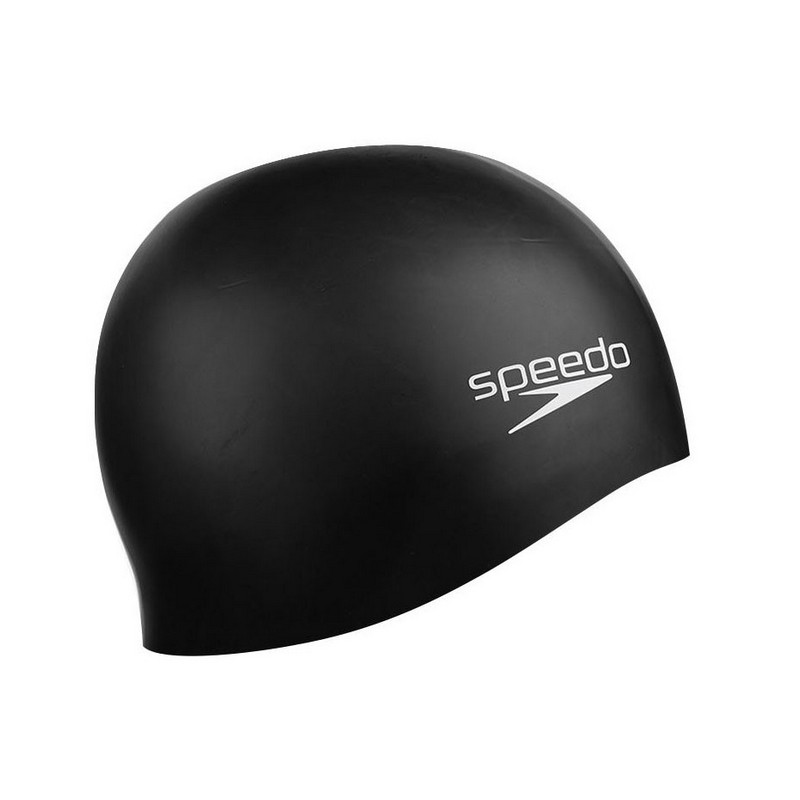 Купить Шапочка для плавания Speedo Plain Flat Silicone Cap, 8-709900001, черный,