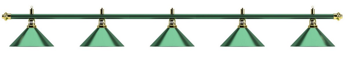 Купить Лампа на пять плафонов Weekend Allgreen d35 см 75.000.05.0 зелёная штанга, зелёный плафон,