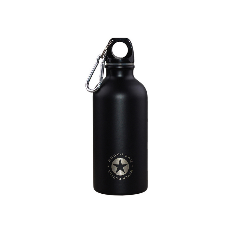 Бутылка спортивная стальная Body Form BF-SSWB-30-400 черный,  - купить со скидкой
