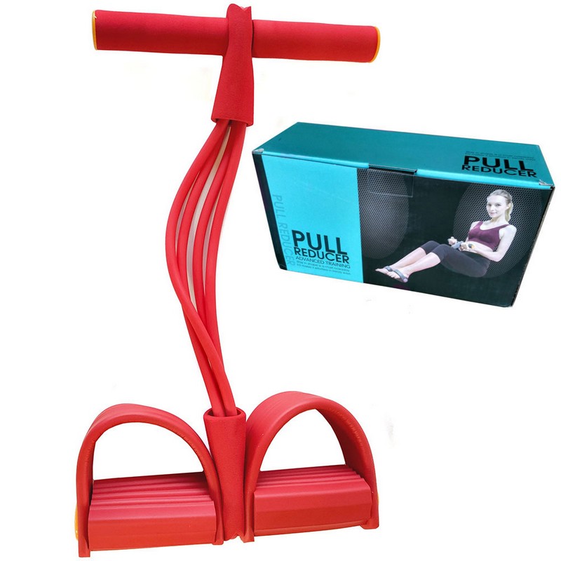 фото Тренажёр для тела с эспандерами фитнес-тренер body trimmer/pull reducer красный b24110 nobrand