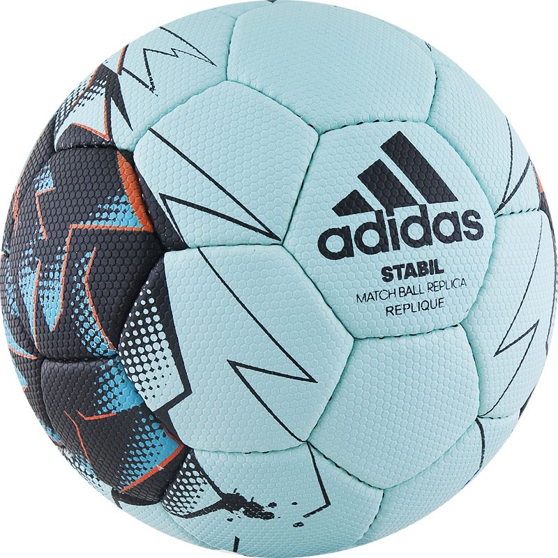 Купить Мяч гандбольный Adidas Stabil Replique CD8588 тренировочный, р.1 бирюз/син/оранж.,