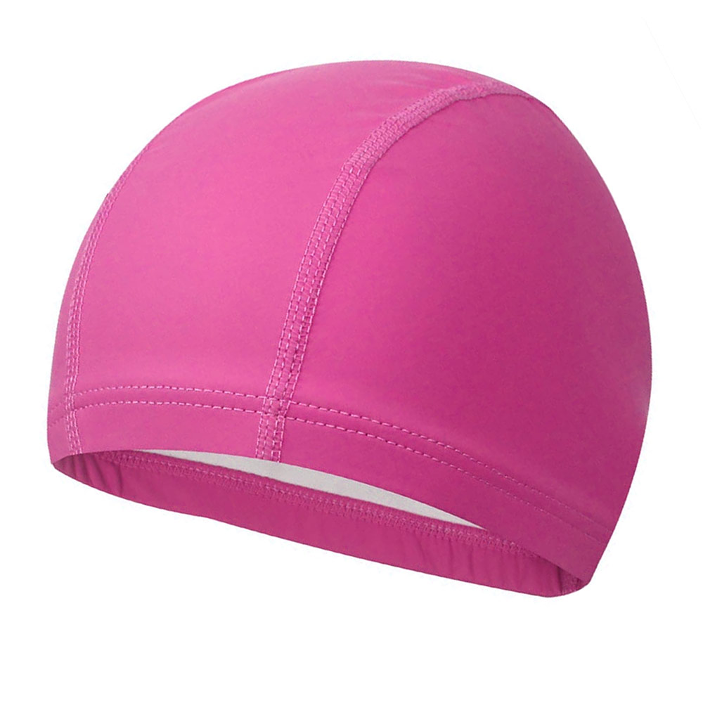 Купить Шапочка для плавания одноцветная ПУ (ярко розовая) Sportex E39703,