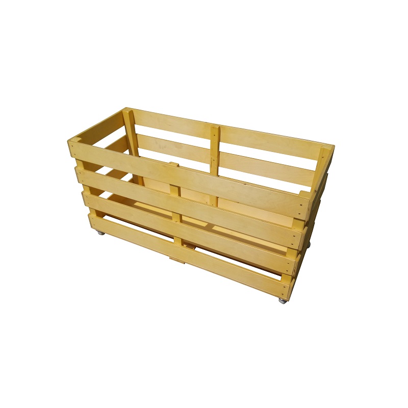 Контейнер (тележка) деревянный для спортинвентаря Ellada на колесах, 110х48х54см УТ0244 - фото 1