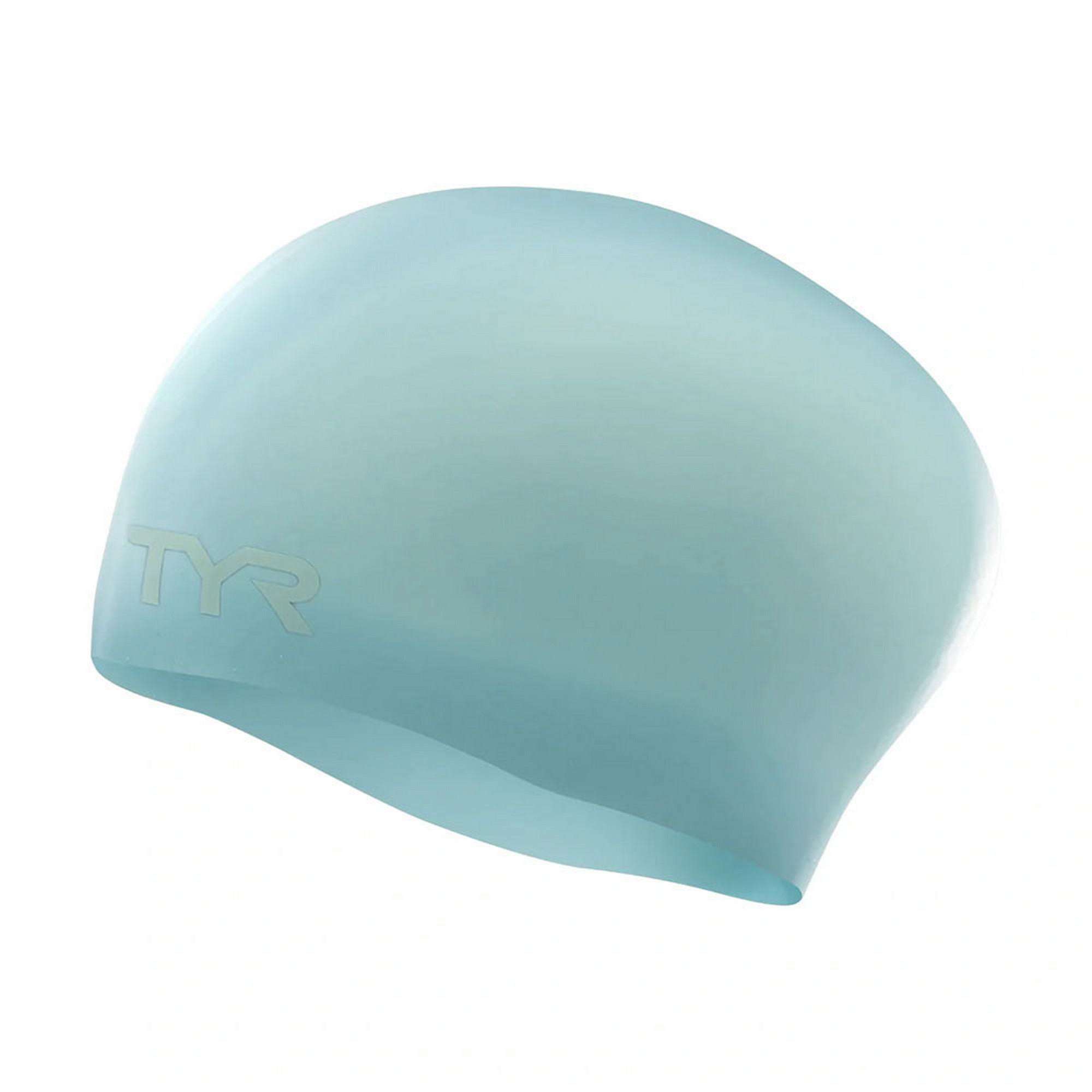 фото Шапочка для плавания tyr long hair wrinkle-free silicone cap lcsl-450 голубой
