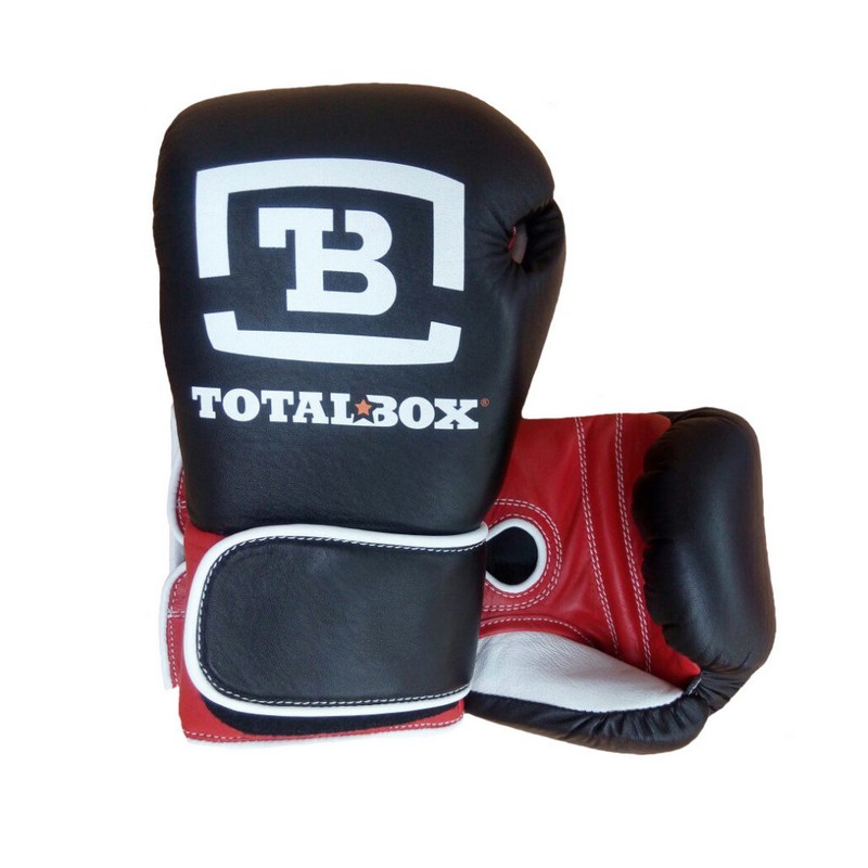 фото Боксерские перчатки totalbox для спарринга, цвет: черный с красным