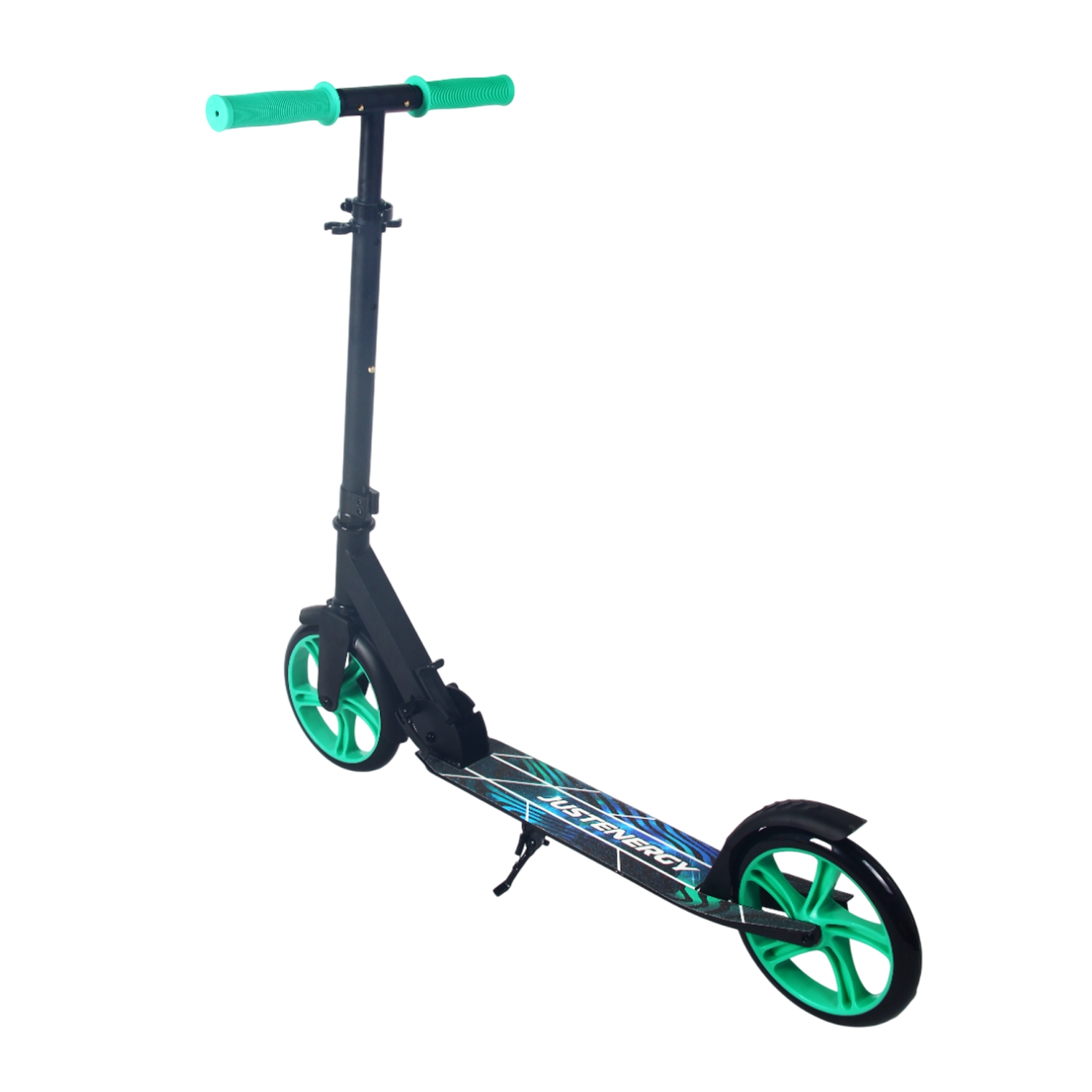 Самокат 200мм Justenergy JE-SA200-50 black (фонарь и наклейка в подарок) 1500_1500