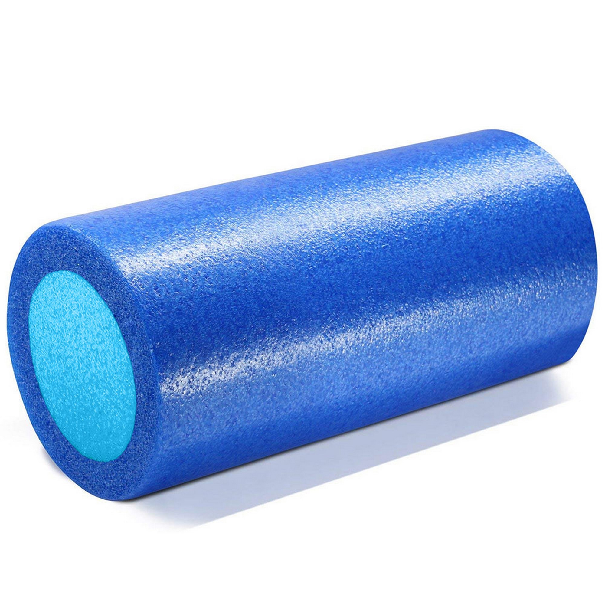 Ролик для йоги полнотелый 2-х цветный, 30х15см Sportex PEF30-A синий\голубой