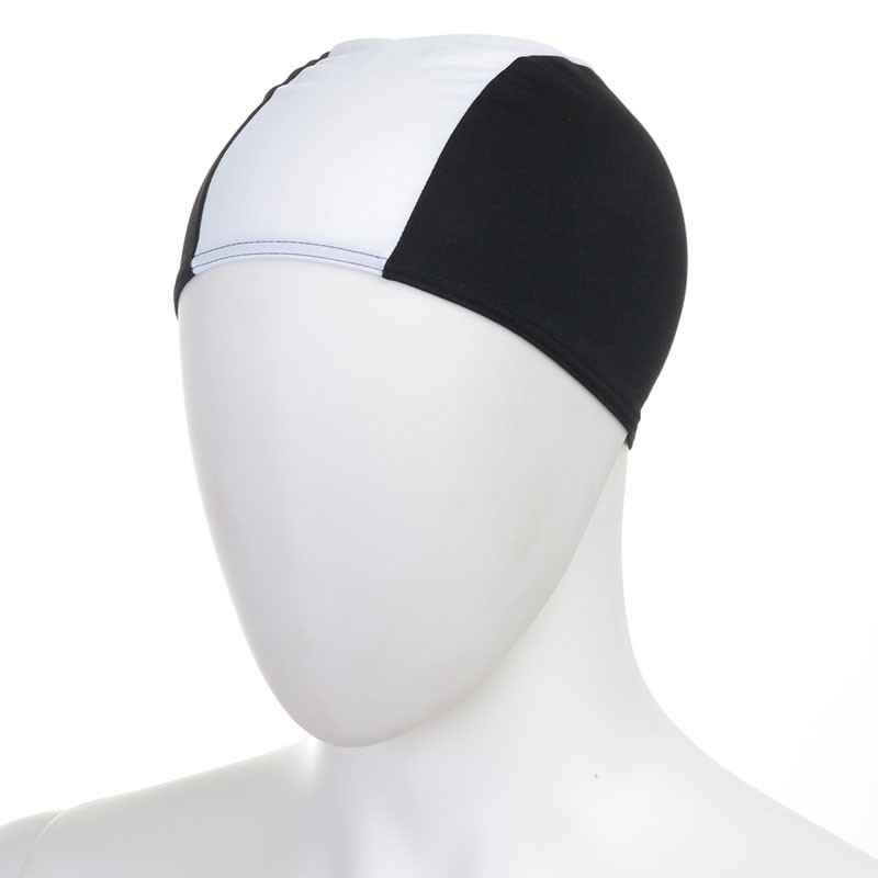 фото Шапочка для плавания fashy polyester cap детская 3236-00-18 полиэстер, бело-черная