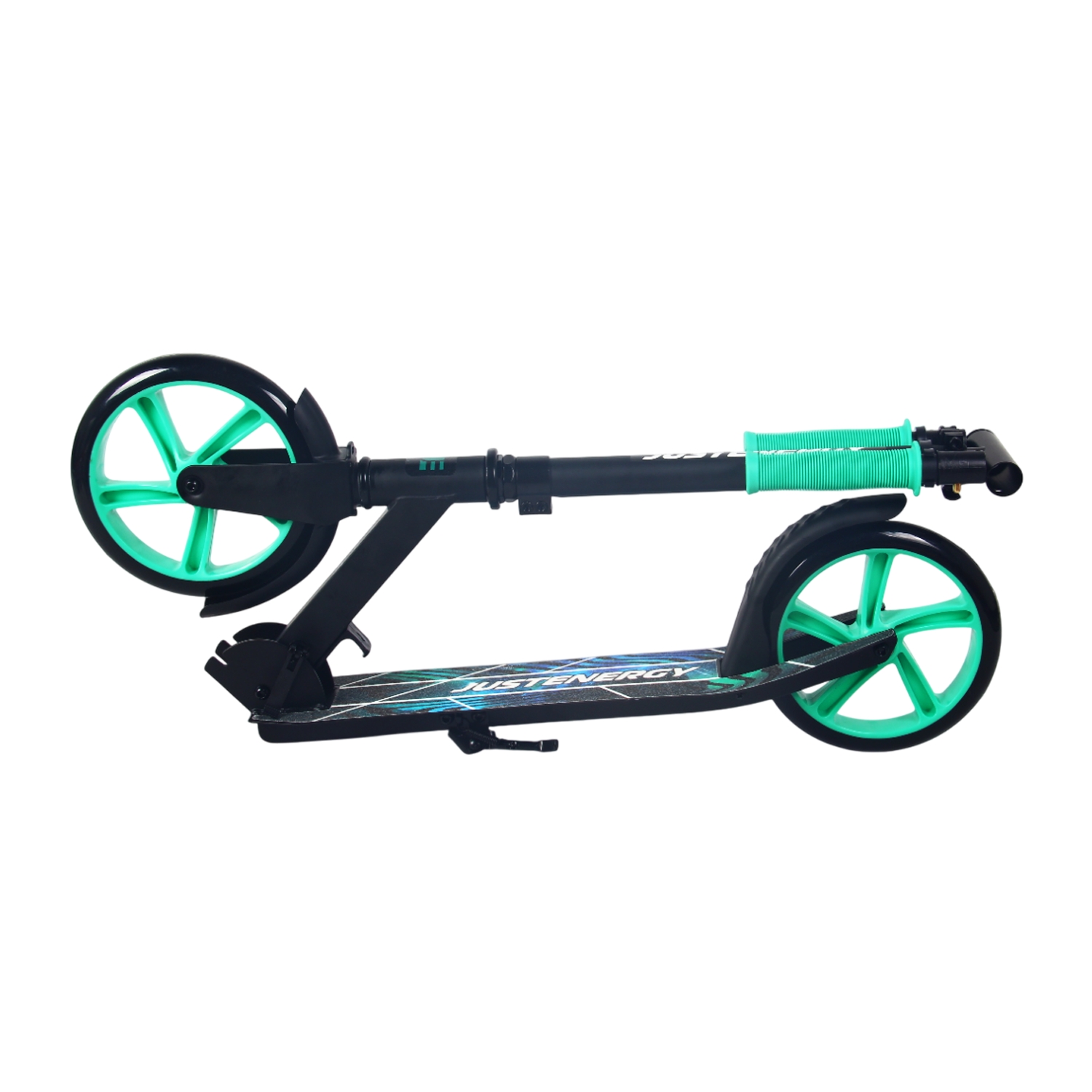 Самокат 200мм Justenergy JE-SA200-50 black (фонарь и наклейка в подарок) 1500_1500