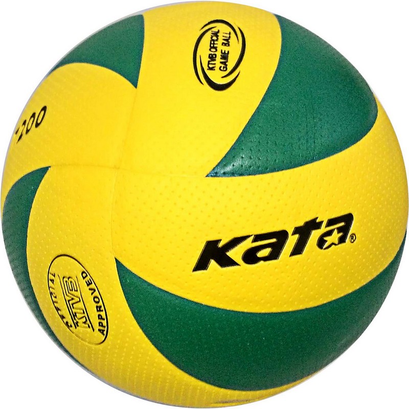 Мяч волейбольный Kata C33284 р.5 желто-зеленый,  - купить со скидкой