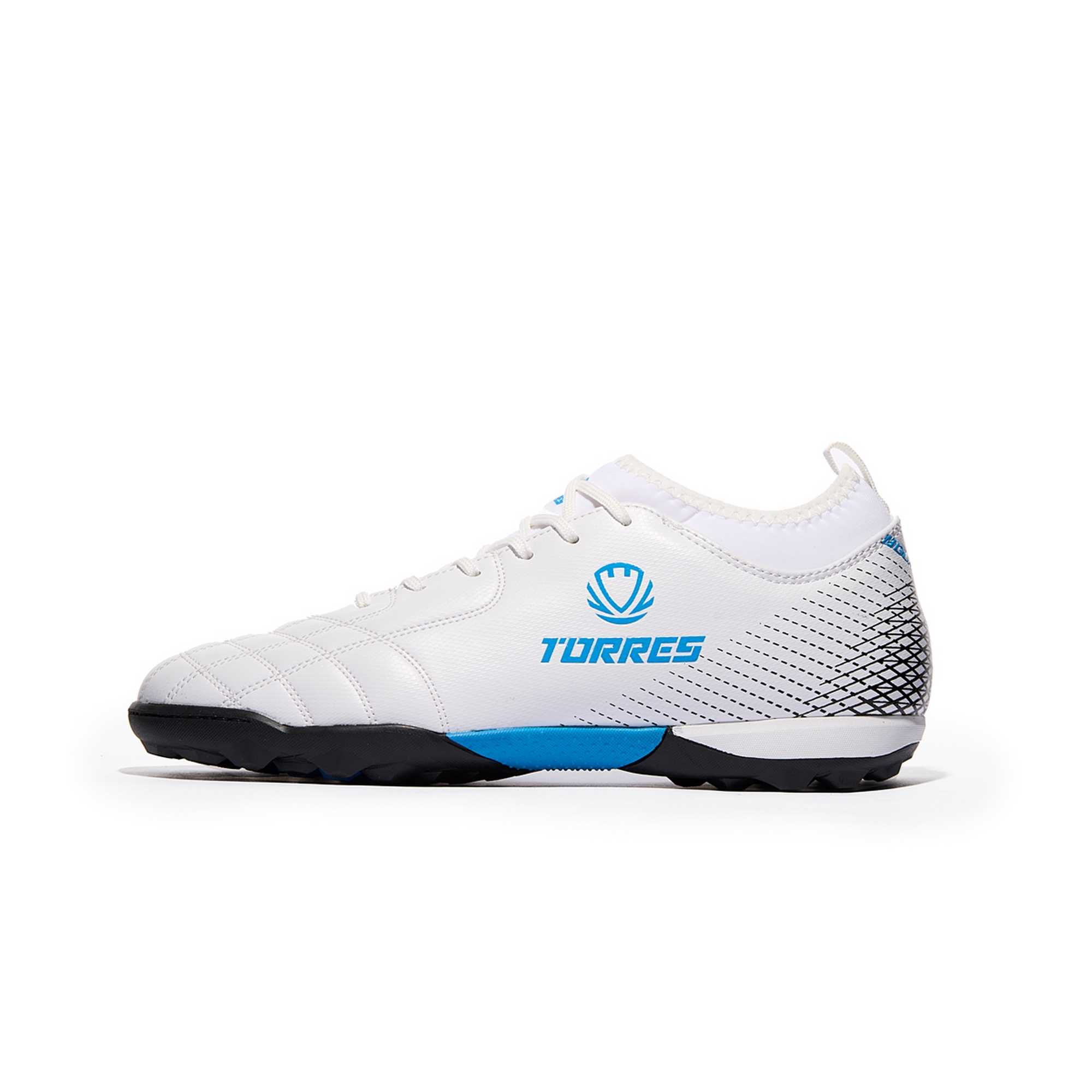 Бутсы футбольные (многошиповки) Torres BOLA TS2342310-271 с носком, белый 2000_2000