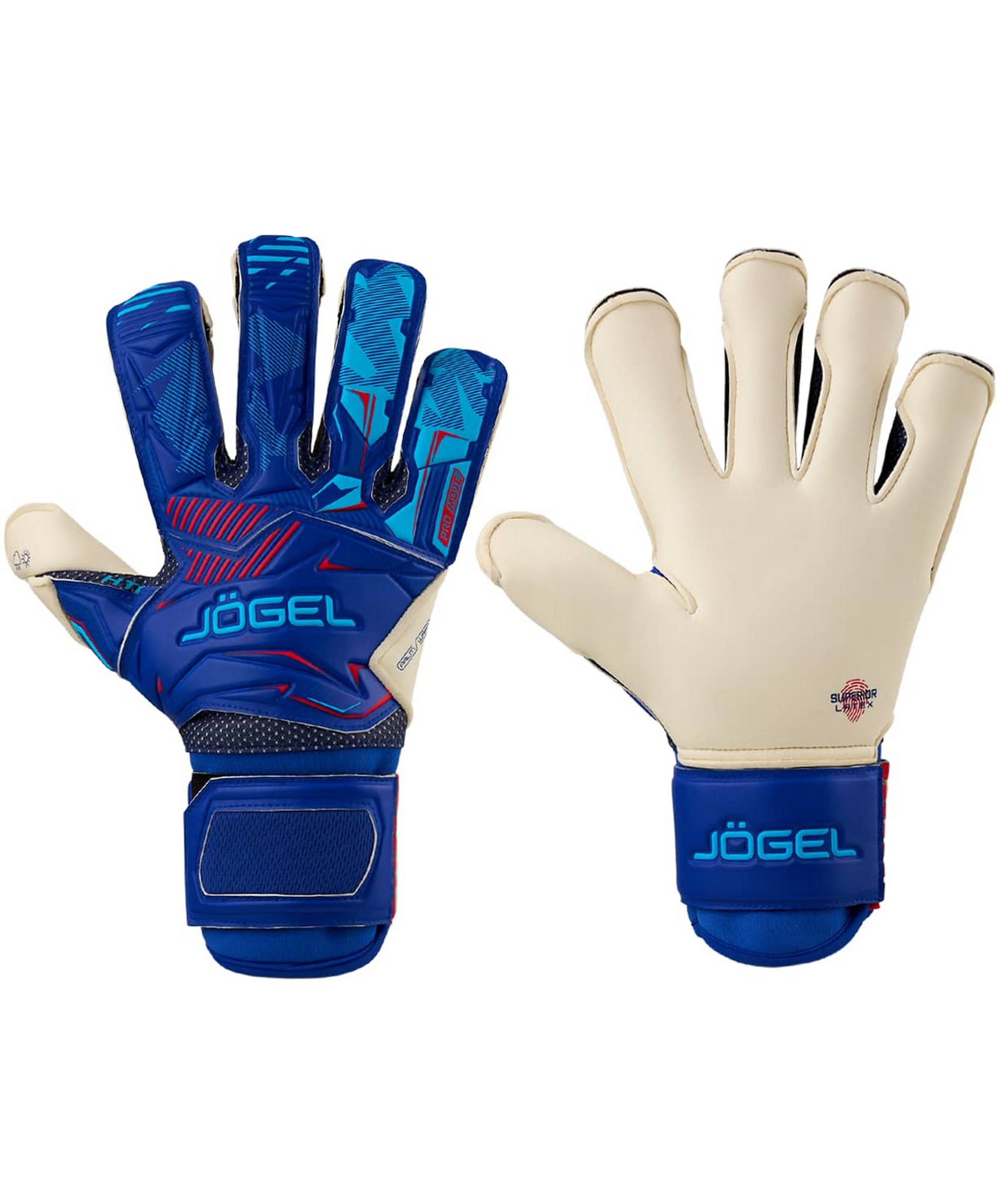 Перчатки вратарские Jogel MAGNUM SL3 Roll-Hybrid синий - фото 1
