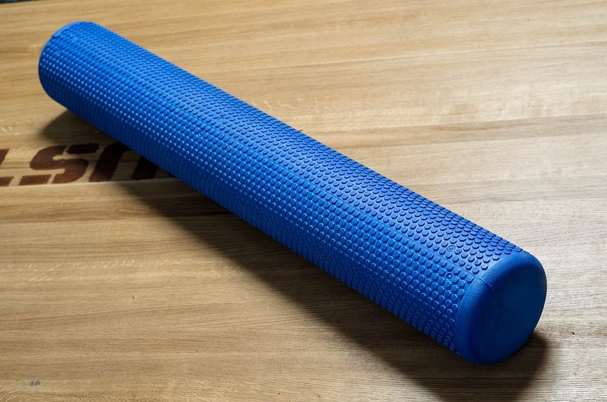 Роллер массажный YouSteel Eva Foam Roller, 90x15см, синий