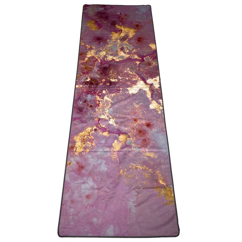 Купить Полотенце для йоги 183x61см Inex Suede Yoga Towel искусственная замша MFTOWEL-GIL90 розовый мрамор с позолотой,