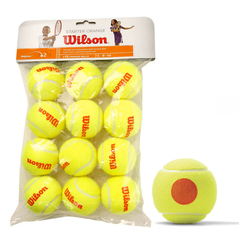 фото Мяч теннисный wilson starter orange wrt137200, 12 мячей, желто-оранжевый