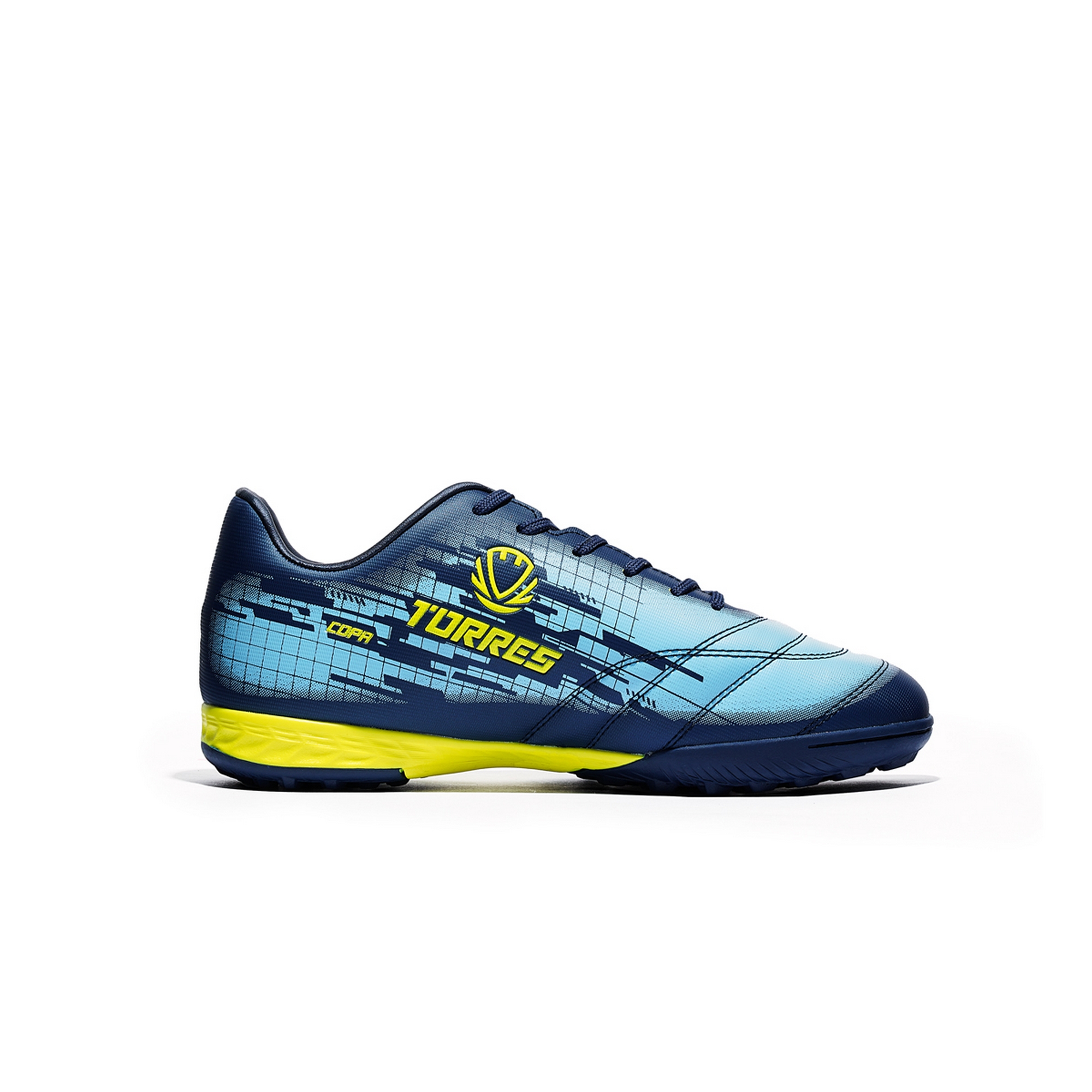 Бутсы футбольные (многошиповки) детские Torres COPA KID TS234238-736 сине-голубой 2000_2000