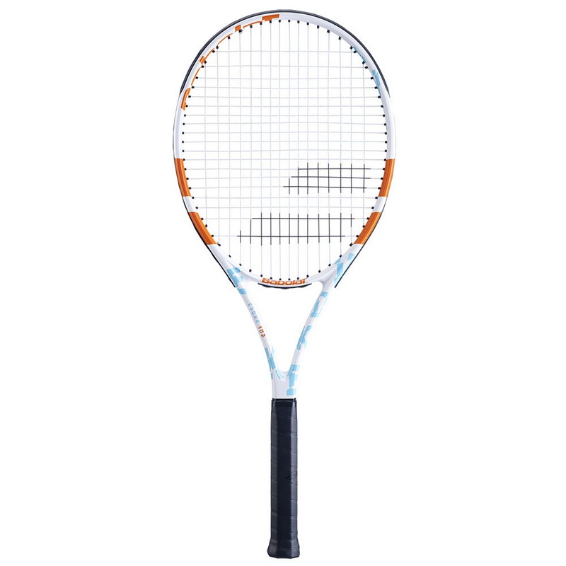 фото Ракетка для большого тенниса babolat evoke 102 women gr2 121225-197 бело-сине-оранжевый