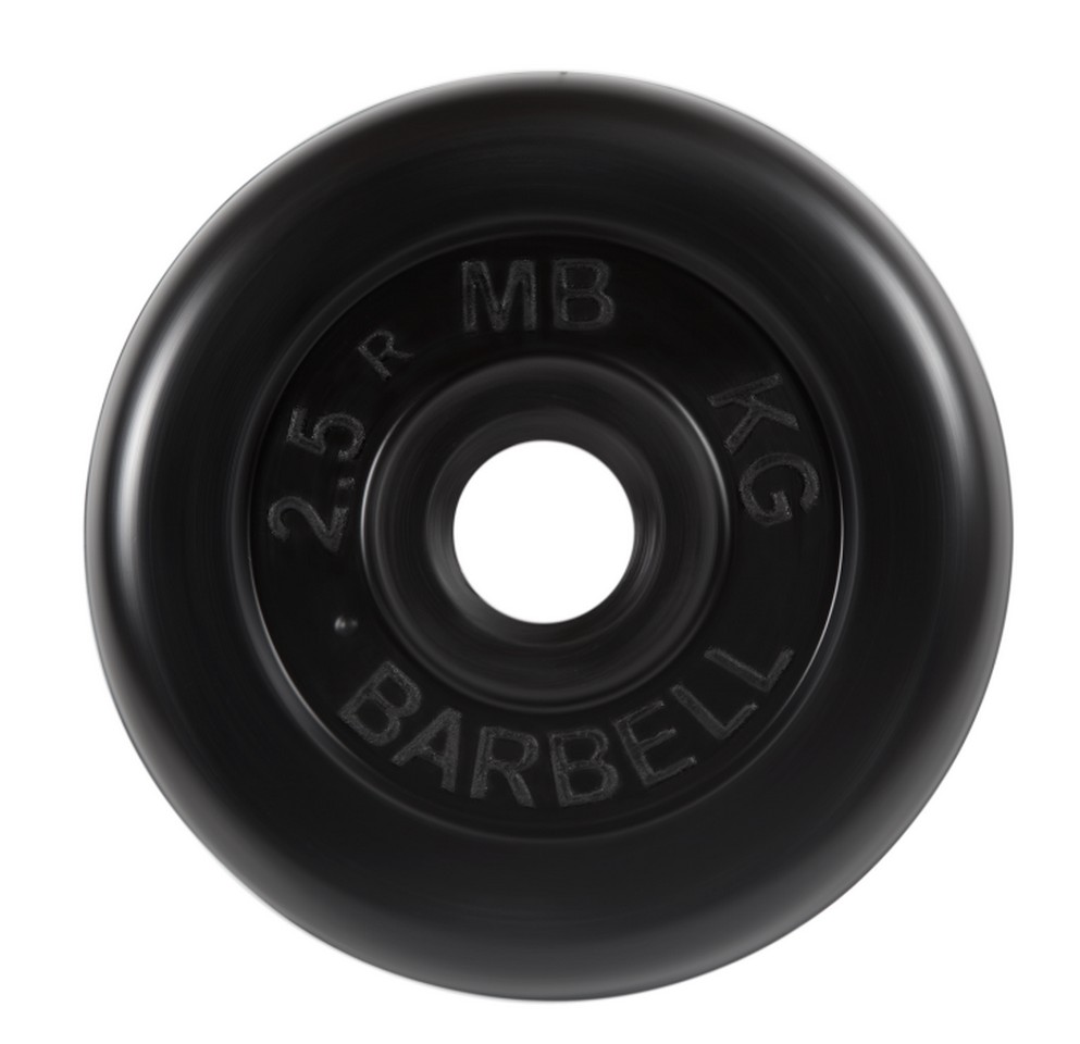 фото Диск обрезиненный d31мм mb barbell mb-pltb31-2,5 2,5 кг черный mb barbell